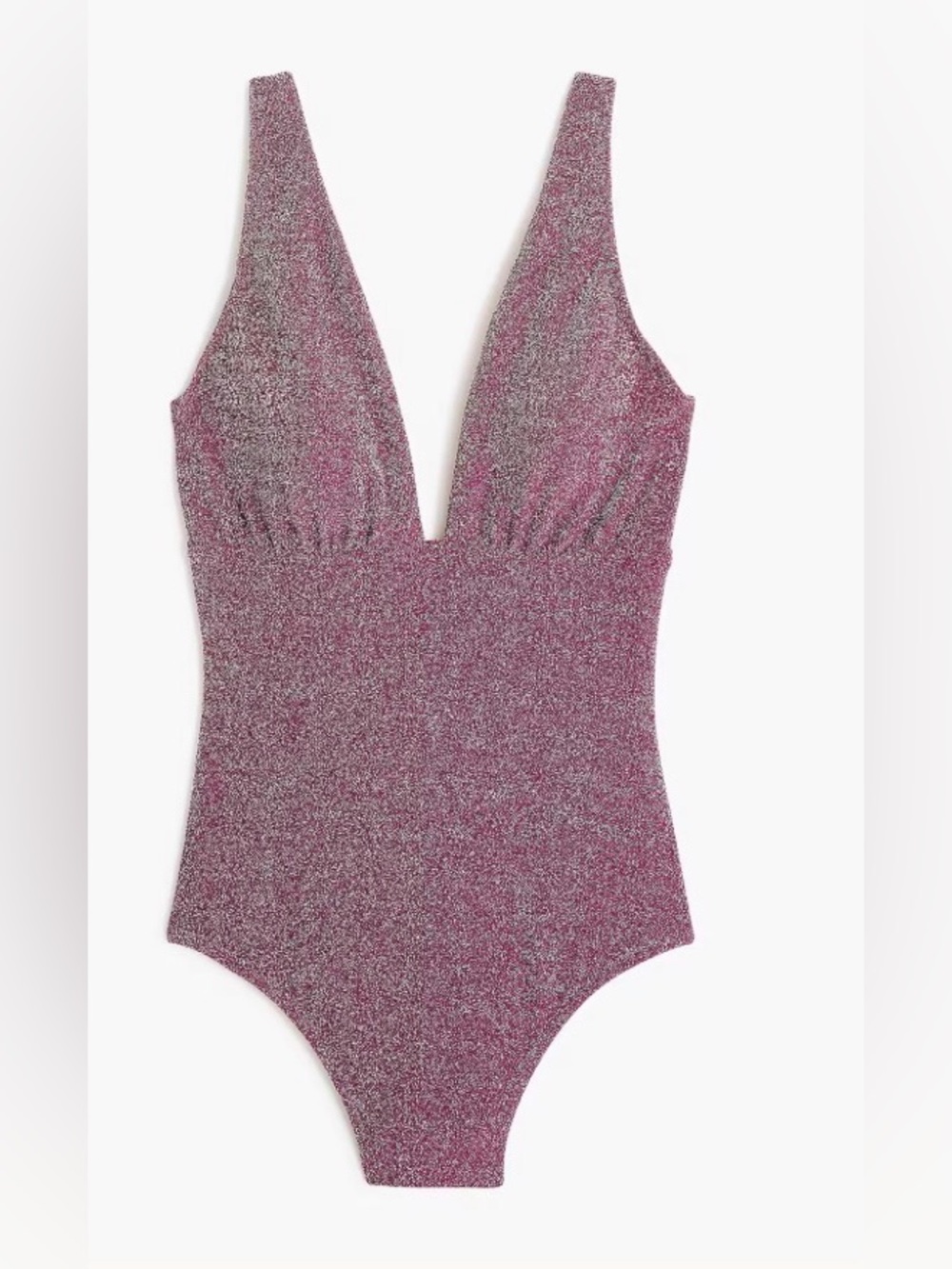 NWT JCrew Factory Shimmer V-neck one-piece swimsuit